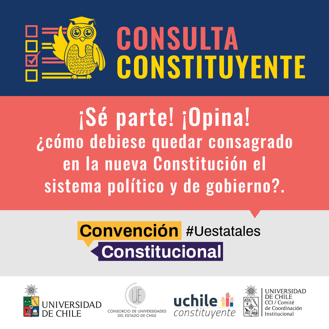 U. de Chile lanza consulta sobre qué tipo de sistema político debería  consagrar la nueva Constitución – UCHILE Constituyente